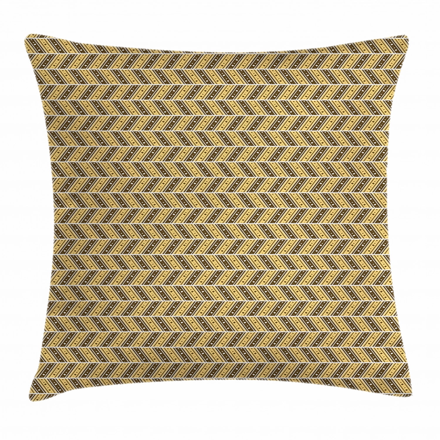 Earth Tones Throw Pillow Cushion Cover, Abstract Asymmetric Lines with