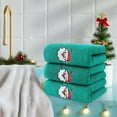 thumbnail image 6 of Oioii 2.46 Ft of 3Pc Christmas Hand Towels for Bathroom,Cotton Soft Embroidery Christmas Decorations Towel for Holiday, Kitchen, Gift, 6 of 6
