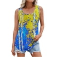 thumbnail image 2 of Women's Summer Solid Color Round Neck Sleeveless Casual Tank Top With Loose Fit For Everyday, 2 of 5