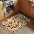 thumbnail image 3 of Retro Basketball Rugby Washable Small Entryway Area Rugs 2'x3', Soccer Tennis Brown Ball Sport Abstract Low Pile Throw Rug Non-Slip Sturdy Edge Binding Carpet for Front Door Floor Room Entry, 3 of 9