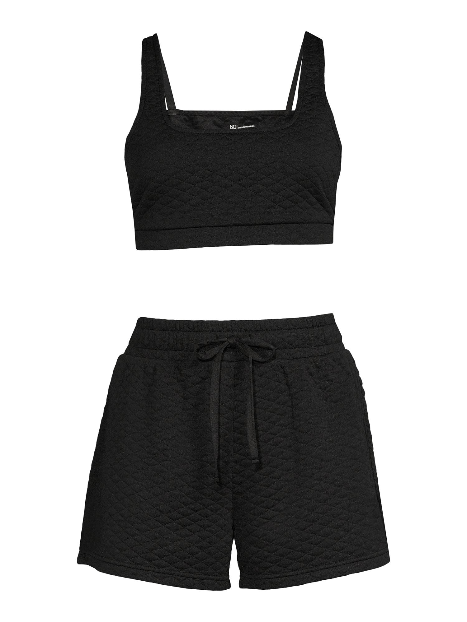 No Boundaries Juniors Quilted Crop Top and Shorts Set, 2-Piece - image 5 of 5