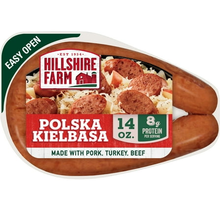 Hillshire Farm Polska Kielbasa Smoked Sausage Rope, 14 oz (Refrigerated)