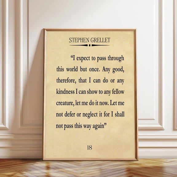 Kindness Simplicity Quote Wall Art Print, Unframed Paper Poster 8x10in