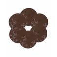 thumbnail image 7 of 13 Inch Round Placemats Set of 6, Brown Flowers Non Slip Heat Insulation PP Table Mats, Pastoral Abstract Floral Minimalist Art Washable Place Mats for Kitchen Dining Party Table Decor, 7 of 7