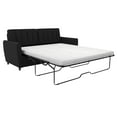 Novogratz Brittany Sleeper Sofa with Memory Foam Mattress, Queen, Dark
