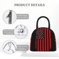 thumbnail image 4 of Salouo Nautical American Flag for Insulated Lunch Bag for Women/Men - Leakproof Cooler Tote Bag Organizer - Reusable Lunch Box for Office Picnic Hiking Beach-One Size, 4 of 6