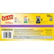 Glad ForceFlex Tall Kitchen Drawstring Trash Bags, 13 Gallon, Gain Lavender with Febreze Freshness, 40 Count
