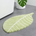 thumbnail image 2 of Matsuzay Alfombrilla de baño: absorbente y lavable a máquina para un fácil mantenimiento. Alfombra de baño fácil de limpiar. Juegos de accesorios de baño Hojas - Verde claro, 2 of 6