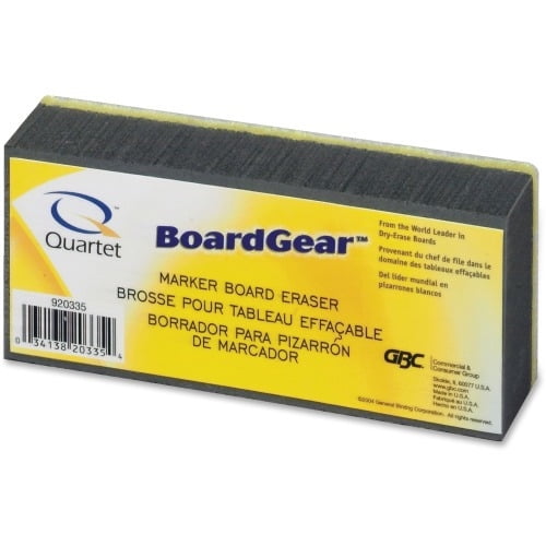 Quartet Whiteboard Eraser 2.75' Width x 5' Length - Used as Dust Remover, Ink Remover - Washable, Soft, Lightweight - Gray - Cloth - 1Each