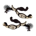 thumbnail image 1 of Greeniant 2x Espuelas para caballos Espuela estilo occidental antióxido para equipos de competición Marrón oscuro Type2 NO2, 1 of 1