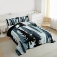 thumbnail image 4 of Homewish Blue Pine Tree Bedding Comforter Set, Vintage Western Countryside Twin Comforter Sets, Teens Adult Men Reversible Bedding Set, Luxury Bedroom Decor, 2 Pieces, 4 of 9