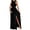 Black, variant on Women's Summer Halter Maxi Dresses Sleeveless Backless Hem Split Dresses Party Dress Flowy Wedding Dress