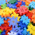 thumbnail image 2 of EXHUMKY building bricks Plastic Assorted Color 130pcs for Children Digital Matching, 2 of 8