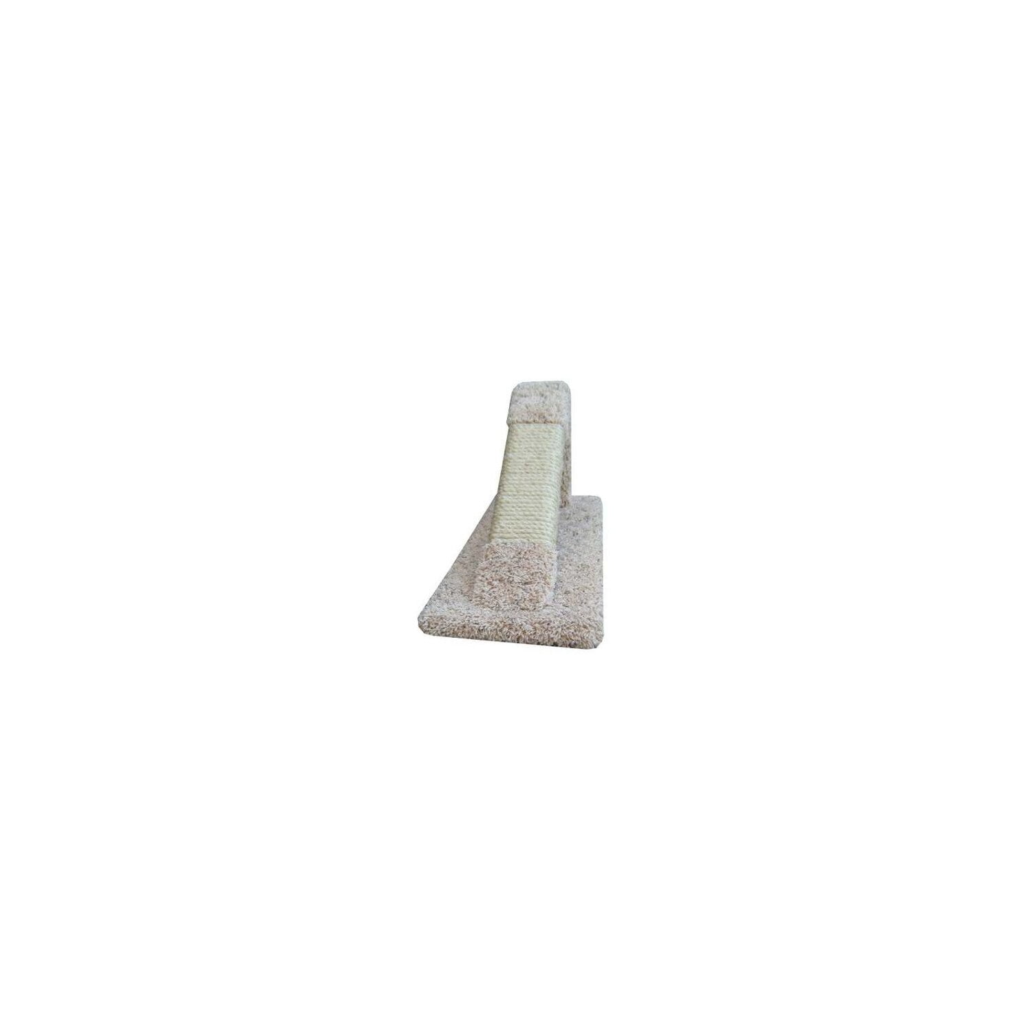 Asian Aesthetics Round Multi Scratcher - 16 x 16 x 24 inches, Scratch Prevention Cat Post, Carpet Material, Easy to Assemble in Brown Color