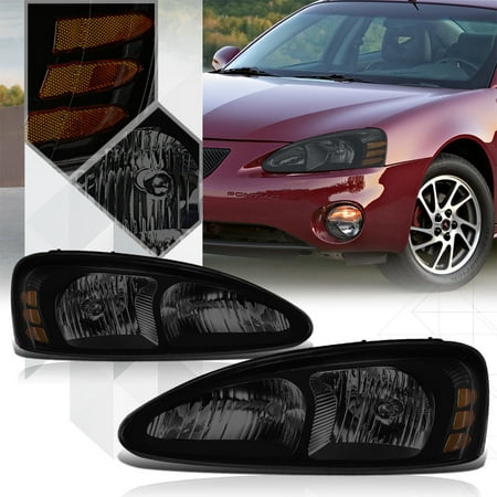 Smoke Tinted Headlight Amber Turn Signal Reflector For 04 08 Pontiac Departments