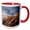 Red/White, variant on 3drose, Usa, Colorado, Grand Junction. Eroded Mud Hills., 11oz Two-tone Red Mug
