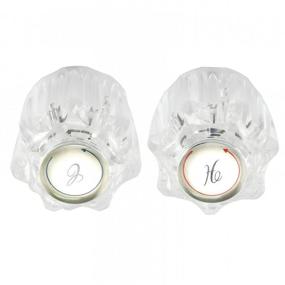 HIBIBUD 2 Pack Practical Campers Shower Faucet Knobs Acrylic Replacement for Campers Bathroom Sink Hot Cold Water Handle