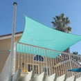 Sunshades Depot 20' x 22' Sun Shade Sail Rectangle Permeable Canopy Turquoise Light Green Custom