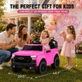 thumbnail image 4 of Conchico Chevy Silverado 2 Seater 24V Powered Ride on Truck Toy with Remote Control, Music, Durable Wheels, Pink, 4 of 9