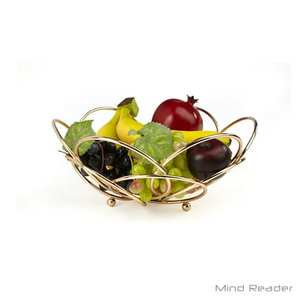 Mind Reader Modern Rose Gold Fruit and Vegetable Bowl, Gold