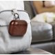 thumbnail image 5 of Funda de cuero marrón para AirPods 3 (2021), funda protectora de cuero genuino premium a prueba de golpes para Apple AirPods 3 Estuche de carga de auriculares (LED visible) Cargador inalámbrico, 5 of 5