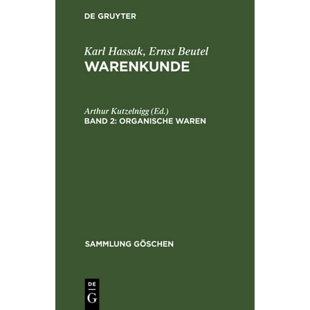 Sammlung Göschen: Organische Waren (Hardcover)