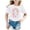 White, variant on YUEHUA Girls Tops Summer Girls' Children Crew Neck Short Sleeved Rainbow and Letter Patterned Casual Loose Fitting Short Sleeved T Shirt Top, Size 5-6 Years