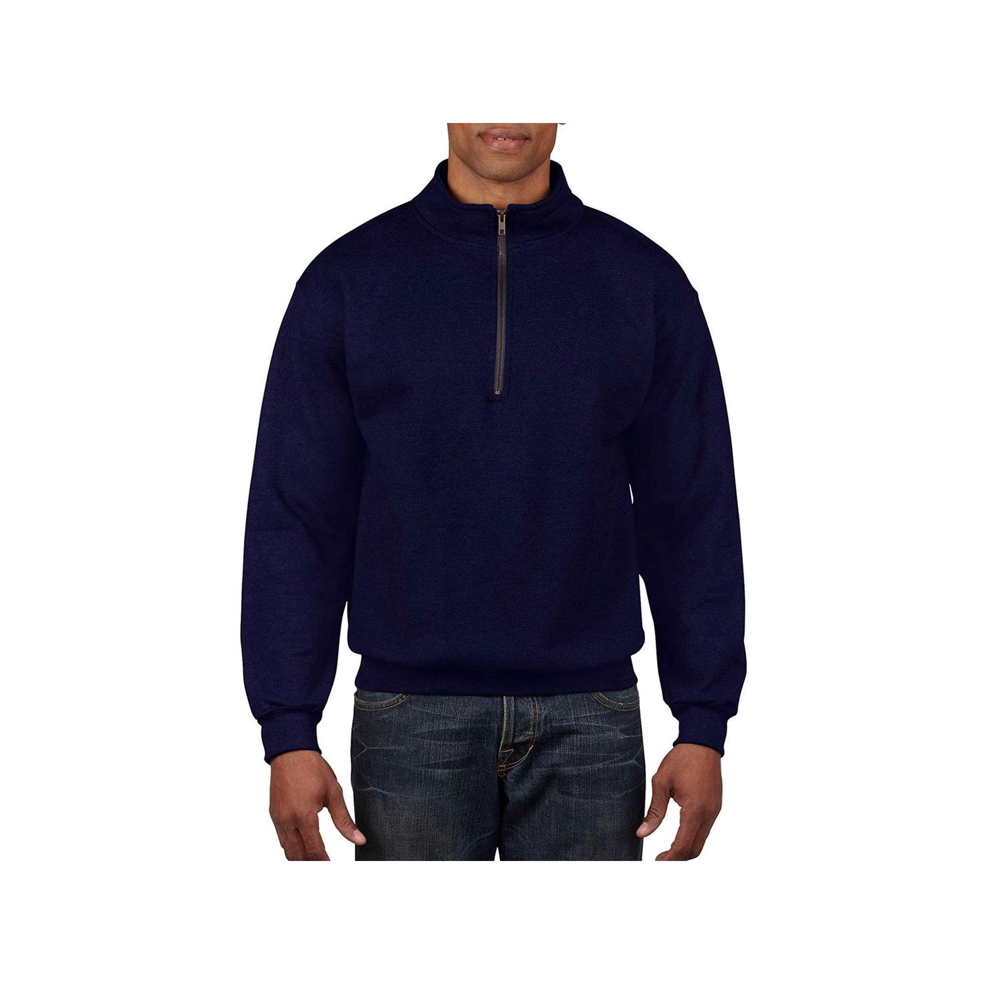 Gildan Men's Fleece Quarter-Zip Cadet Collar Sweatshirt | Walmart Canada