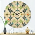 thumbnail image 2 of Designart 'Geometrical Retro Design XVI' Mid-Century Modern Wood Wall Clock, 2 of 5