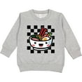 thumbnail image 2 of Inktastic Ramen Lover Checkered Toddler Sweatshirt, 2 of 4