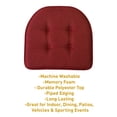 thumbnail image 6 of U-Shaped Memory Foam No Slip Back 16 x 16 Chair Pad Cushion 4 Pack - Wine, 6 of 7