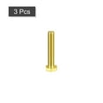 thumbnail image 3 of Unique Bargains Brass Hex Bolts, M10x55mm 3 Pack Fully Thread Grade 4.8 Machine Screws, 3 of 4