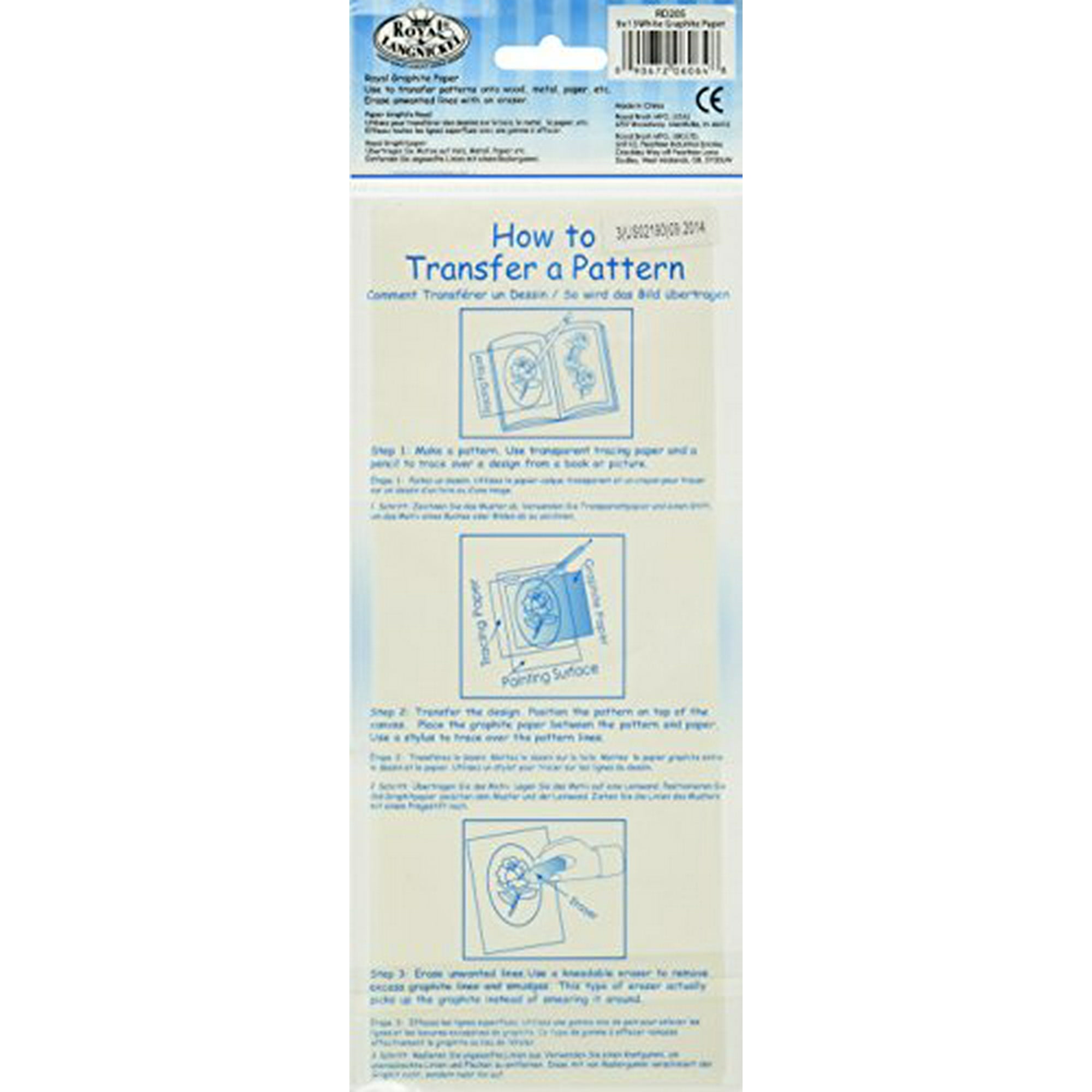 ROYAL BRUSH RD205 White Transfer Paper-9X13 4/Pkg