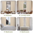 thumbnail image 6 of Brown Stripe Kitchen Curtains, Modern Farmhouse Texture Geometric Light Filtering Window Curtain Panels, 2Pcs Rod Pocket Window Treatments Set for Living Room Bathroom Bedroom 52x72 Inches, 6 of 9