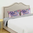 thumbnail image 5 of Haosy Satin Pillowcase for Hair and Skin Standard Cooling Silk Pillow Case with Envelope Closure Dessert Planet Spaceship 20"x40", 5 of 9