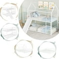 thumbnail image 4 of Bed Frame Twin Over Twin Metal Bunk Bed With Slide, House Bed White,Platform Bed Frame, 4 of 25