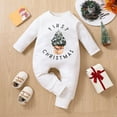 thumbnail image 2 of My First Christmas Baby Girl Boy Outfit Long Sleeve Jumpsuit Romper Graphic Bodysuits Infant Xmas Casual Clothes, 2 of 7