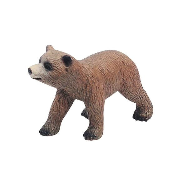 Mikilon Animal Grizzlys Model Solid Brown Bear Standing Posture Female Bear Cub Cub