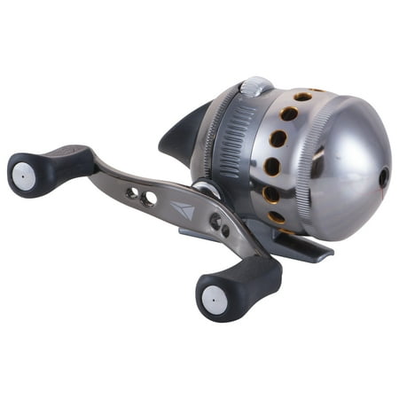 Zebco Delta Spincast Fishing Reel Size 20 Reel Changeable Right- or Left-Hand Retrieve Pre-Spooled with 6-Pound Zebco Fishing Line Aluminum and Double Anodized Front Cover Silver