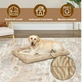 thumbnail image 4 of MidWest Homes for Pets QuiteTime Deluxe Wave Bolster Bed for Large Dogs; Machine Wash/Dry; Tan; 42 Inch; 40242-WVTN, 4 of 7