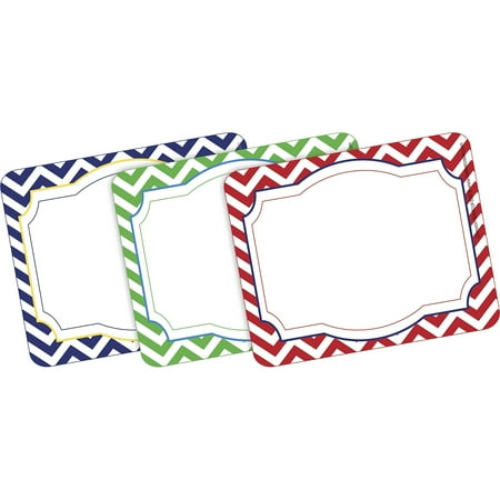 UPC: 0704068015241 | Barker Creek All Grades Self-Adhesive Name Tag Nautical Chevron 45/Pack LL1524