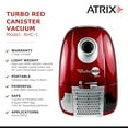 thumbnail image 3 of Atrix Turbo Canister Vacuum with 3-Stage HEPA Filtration System, Red AHC-1, 3 of 5