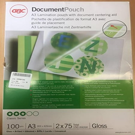 Ibico - 75 micron - 100 - 11.93 in x 16.77 in lamination pouches