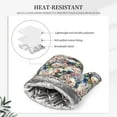 thumbnail image 4 of Sikiie Colorful Flowers Oven Mitts and Pot Holders Set, Kitchen Oven Glove High Heat Resistant with Non-Slip Silicone Surface for Cooking, 4 of 7