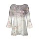 thumbnail image 4 of ICHUANYI Clearance Women Fashion Printed Casual V-Neck Short Sleeve Loose T-Shirt Blouse Tops(Gray, S) ICHUANYI WER2023081001131, 4 of 5