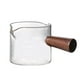 thumbnail image 1 of Vaso medidor de vidrio de doble boca, resistente al calor, con escala y onzas 75ml, 1 of 4