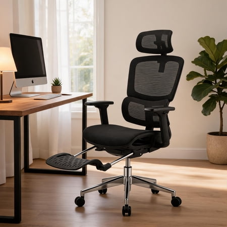 ergonomic office chair with footrest product