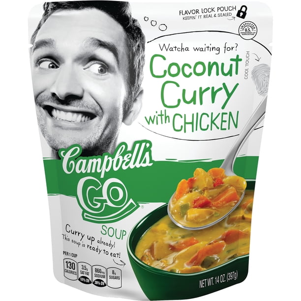 Campbell S Go Coconut Curry With Chicken Soup 14 Oz Walmart Com Walmart Com