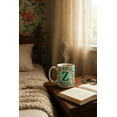 thumbnail image 4 of Personalization Mall Flowery Initial Coffee Mug, 15 Oz., Blue Aqua, S, 4 of 4