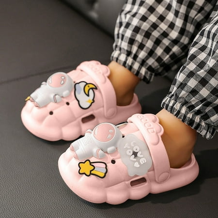 

CHAOLEI Cartoon Slides Sandal For Kids Toddler Boys Girls Non Novelty Cute Slippers Summer Children Flat Sandal Slippers For Shower And Beach Outdoor -Pink 13